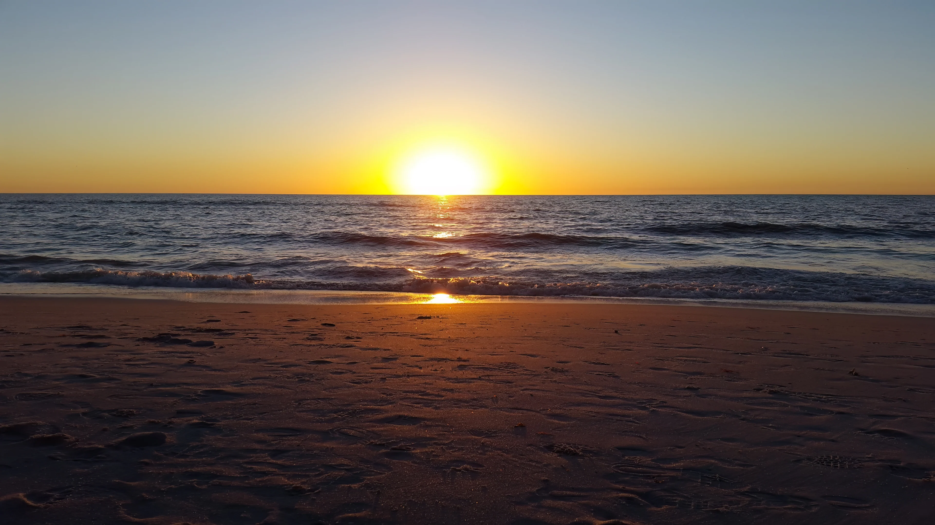 Sunset over the Gulf from Naples Beach